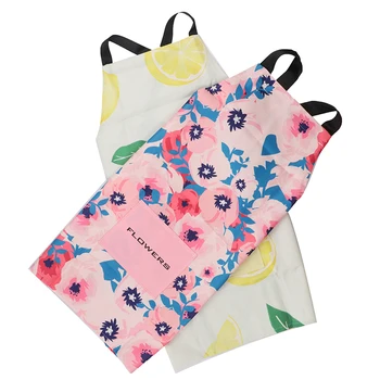 

Kitchen Apron Flower Printing Kids Aprons BBQ Bib Apron For Women Cooking Baking Restaurant Apron Home Cleaning Tools 50*70cm