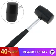 320 г не эластичный черный резиновый молоток плиточный молоток ручной инструмент DIY с нескользящей ручкой и круглой головкой