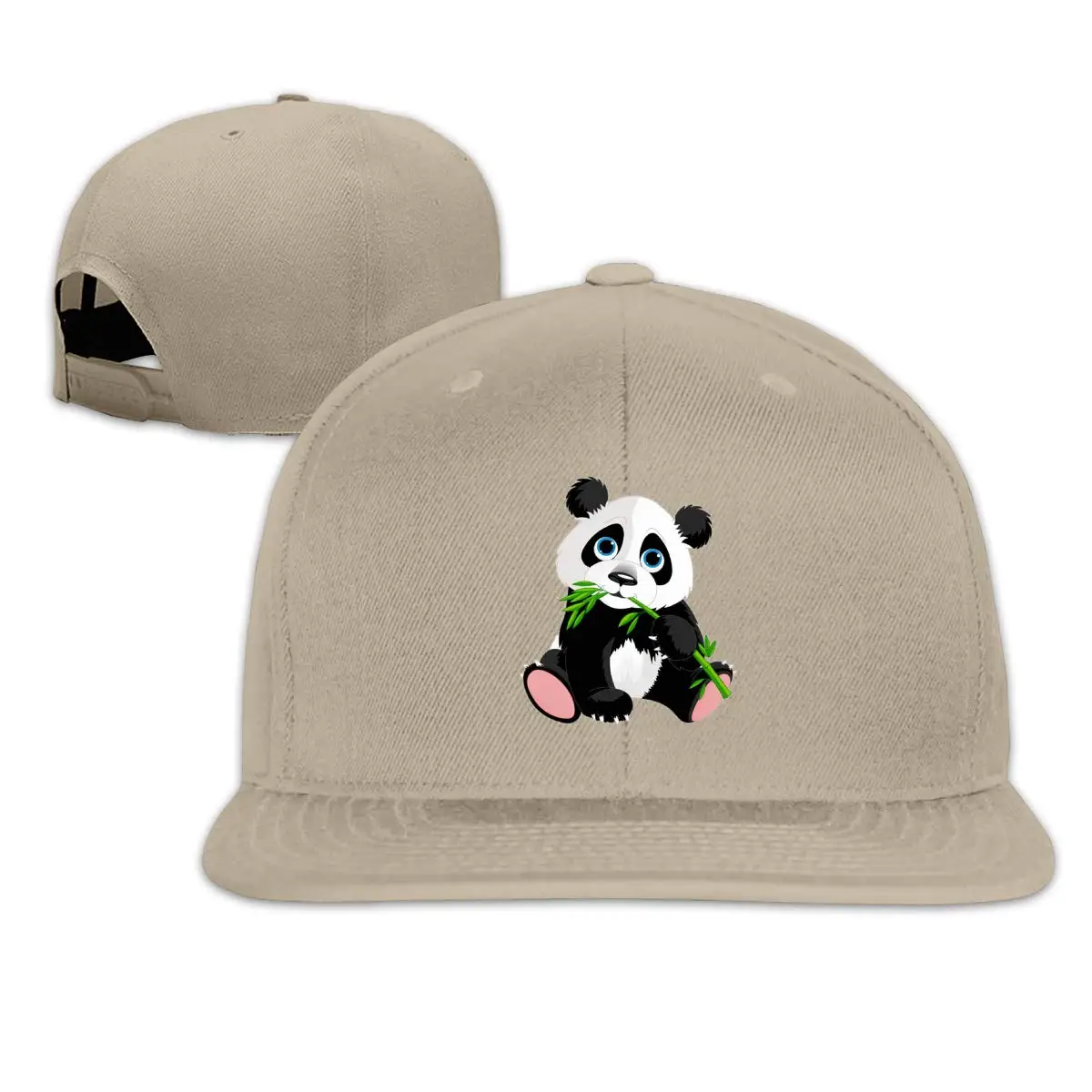 Tsdfcмужская и женская бамбуковая панда дизайн плоские кепки Регулируемый унисекс