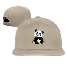 Tsdfcмужская и женская бамбуковая панда дизайн плоские кепки Регулируемый унисекс