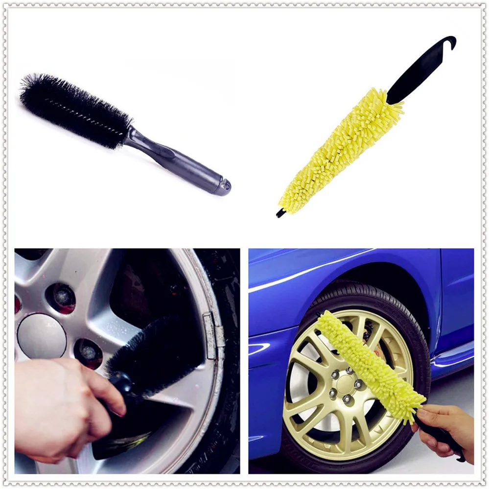 

Auto Car Brush Cleaning Wheel Rims Tire Washing Sponges Tools for Ford C-MAX Flex B-MAX Atlas Five FG F-350 F-250 E-Series