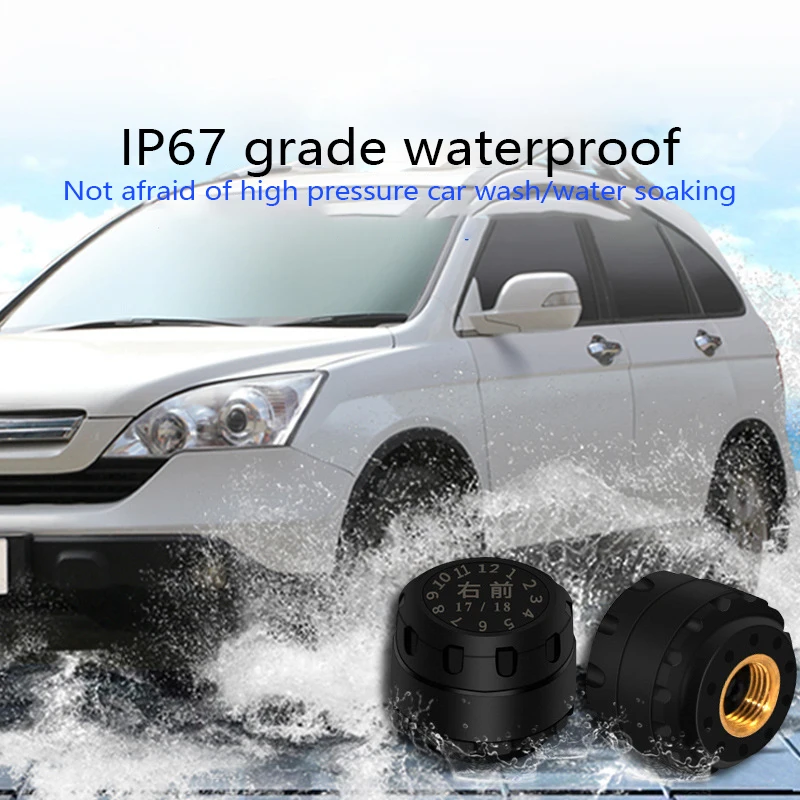 Мини Автомобильный контроль давления в шинах TPMS Беспроводная высокоточная