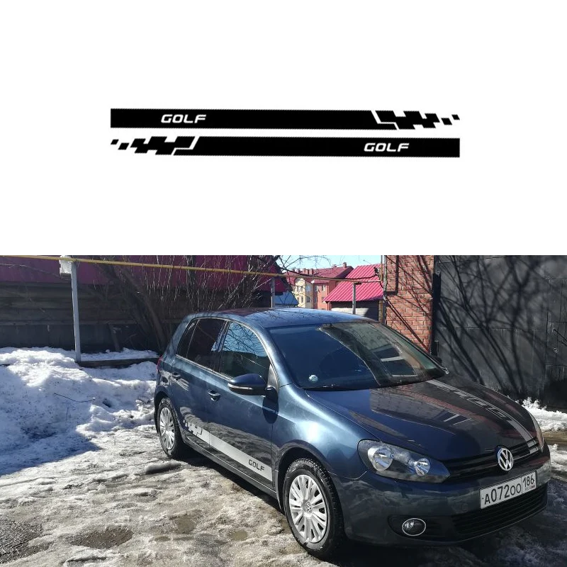 Наклейка 2 шт./компл. автомобильные виниловые полосы наклейка для юбки боковые