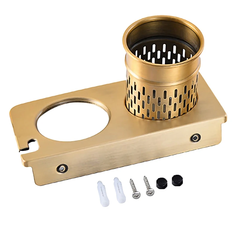 Hair Dryer Holder Wall Mounted Stainless Steel Hanging Rack Organizer, Aluminum Hair Dryer Holder With 1 Cups For Most Hair Drye