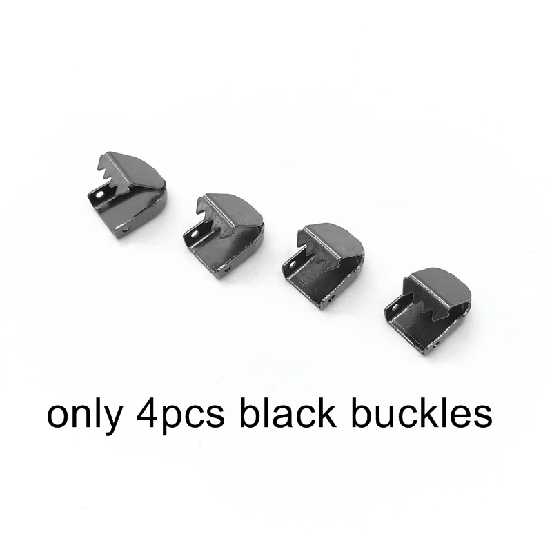 black 4pcs Аксессуары для обуви без галстука, пряжки для обуви, металлические замки для обуви, простая система шнуровки, замки для обуви F101 - Цвет: black 4pcs