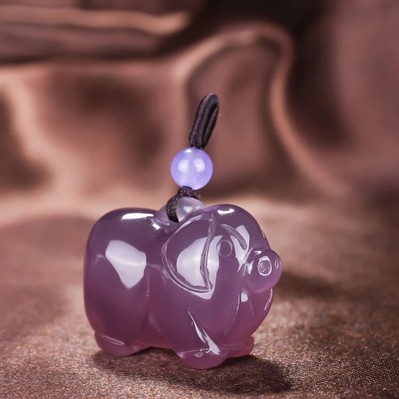 Новая подвеска со свиньей из натурального агата зодиака|Подвески| |