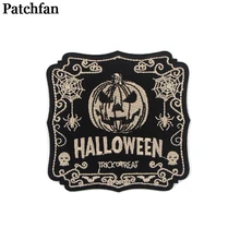 Patchfan Haloween утюжок на заплатках для одежды вышитые аксессуары для лоскутного шитья мультфильм аниме индивидуальные нашивки оптом A2273