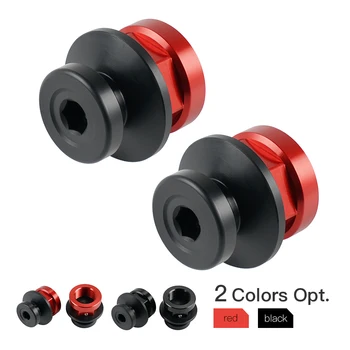 

H2CNC Motorcycle Rear Wheel Nuts w/ support stand Swing Arm Sliders Holder for Ducati Monster 695 696 797 Scrambler 1100 400
