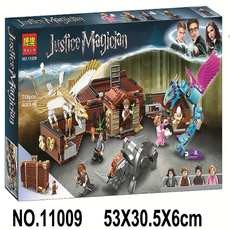 BELA 11009 718 шт Гарри, кино Newt's Case of Magical Creatures Bela строительные блоки Совместимые 75952 кирпичные игрушки для детей