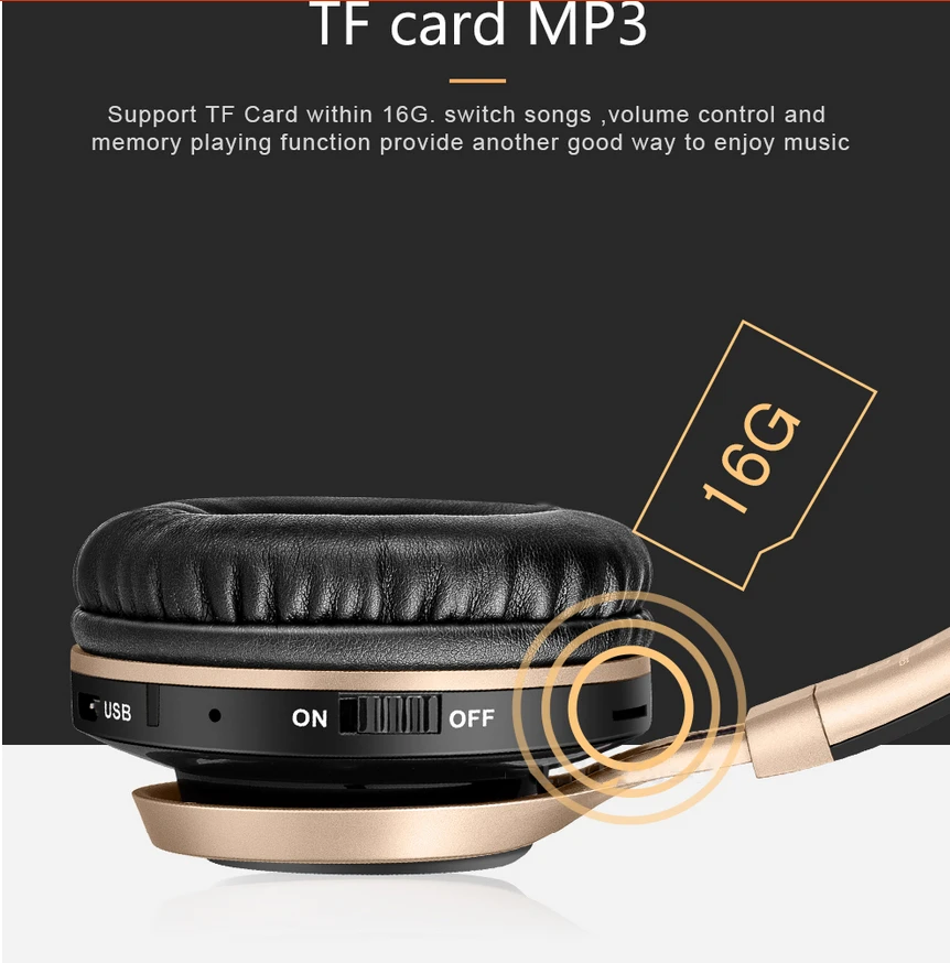 Wireless BT-08 Headphones Bluetooth Sports Headset Foldable Headphone Adjustable Earphones With Microphone For PC mobile phone