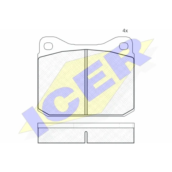 Колодки дисковые передние VW LT 28 2.0-2.4TD 75-96 ICER 180327