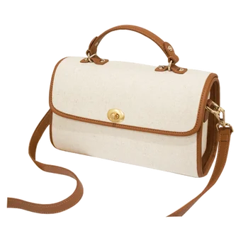 

Simple and stylish cotton linen bucket bag shaped pillow fashion canvas bags for women