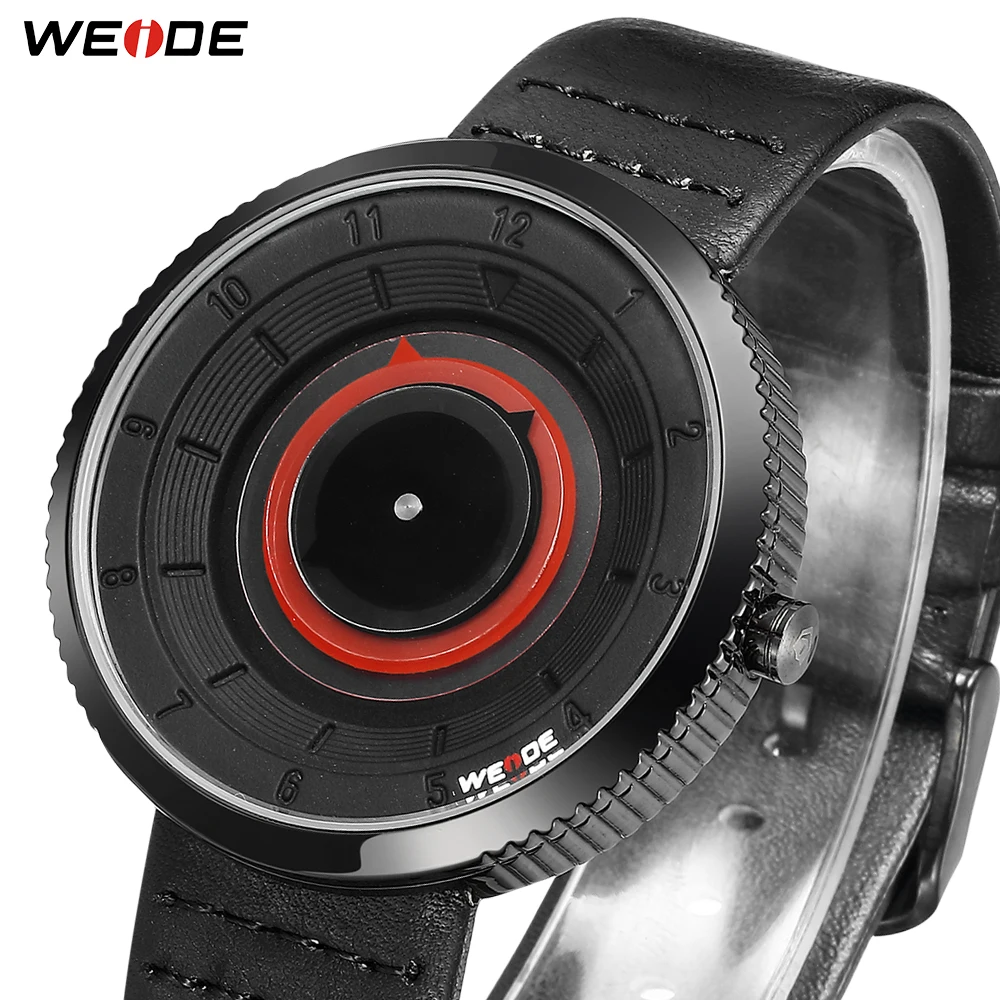

WEIDE Mens Watch Unique Casual Quartz Waterproof Watches Leather Strap Date Clock Relogio Masculino Fashion Women Wristwatches