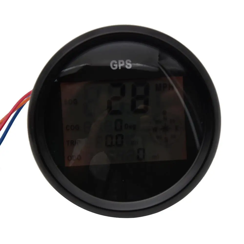 85 мм gps Спидометр+ датчик lcd цифровой дисплей спидометры с красной подсветкой мотоцикл автомобиль Лодка Одометр Водонепроницаемый 9-32 в