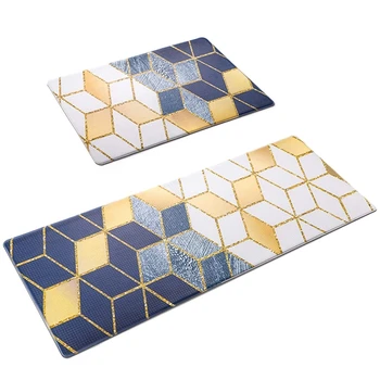 

Kitchen Rug Set,2 Piece Anti-Fatigue Floor Mat Waterproof Non-Slip Standing Mat Ergonomic Comfort Floor Mat Rug for Home