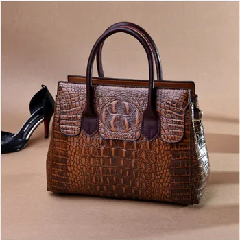 

2020 New European and American Ladies Bags Fashion Crocodile Pattern PU Leather Shoulder Bag