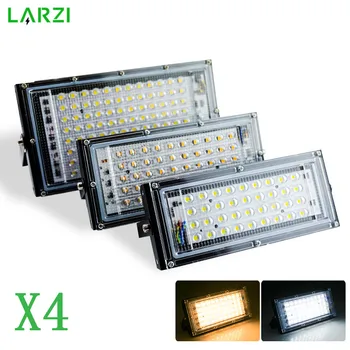 

4Pcs Led Flood Light 30W 50W FloodLight 220V LED Street Lamp Waterproof Landscape Lighting 100W Led Spotlight Outdoor Lighting