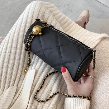 

Small PU Leather Crossbody Bags For Women 2020 Trending Handbags Women's Travel Shoulder Hand Bag Ins Chic Small Round Bag