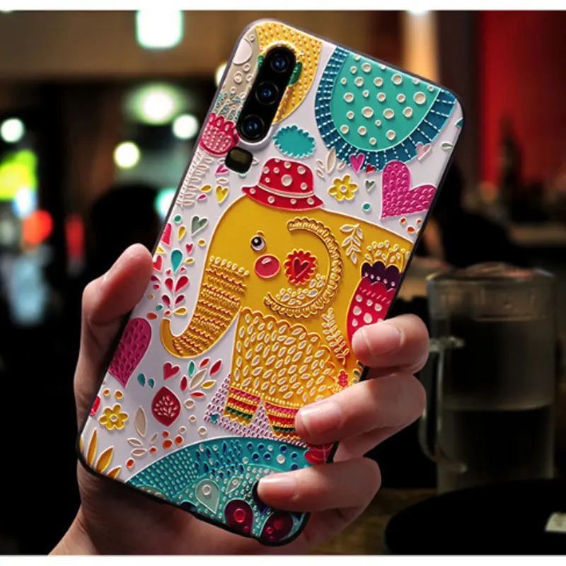 Floral Embossed Silicone 3D Phone Case