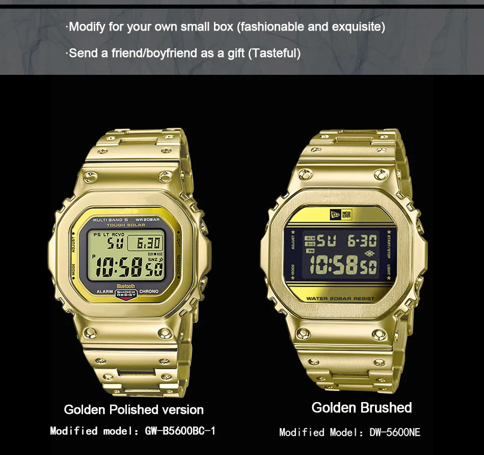 Ремешок для наручных часов браслет подходит для часов DW5600 DW5610 GMWB5000 GW5600 серия оптовая продажа из нержавеющей стали