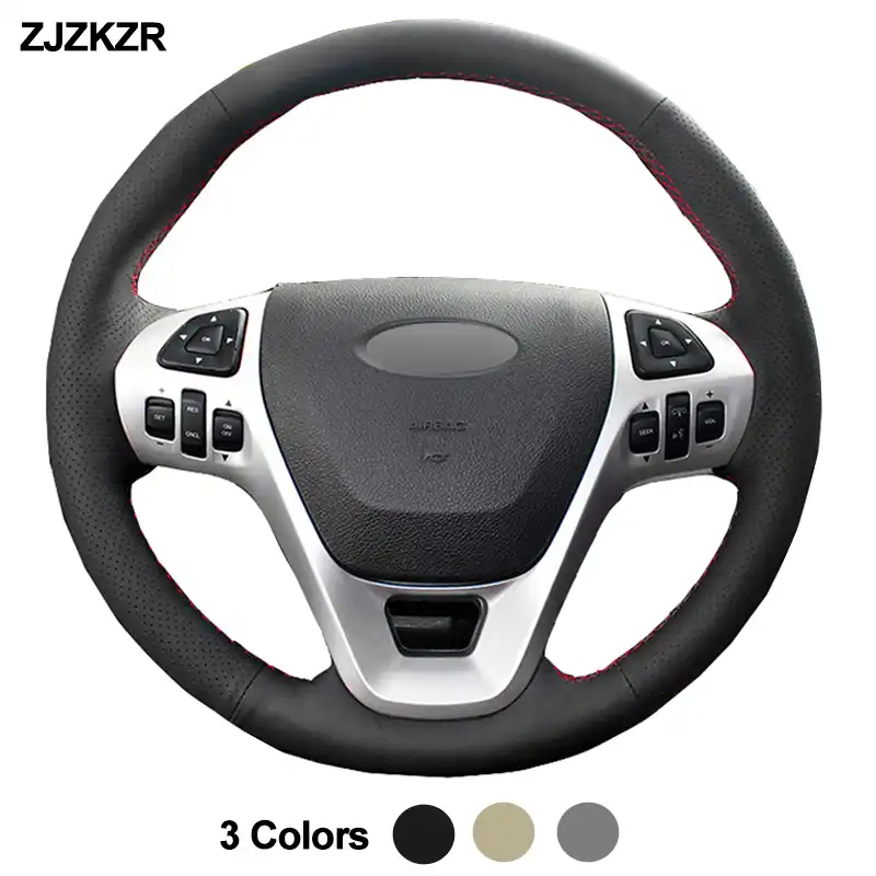 Car Auto Steering Wheel Cover For Ford Explorer 11 19 Taurus 13 19 Edge 11 14 Flex 13 19 Volant 12 14 15 Steering Covers Aliexpress