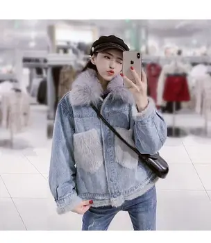 

Denim Jacket Women Ladies Short Autumn And Winter Plus Velvet Thickening 2020 Women Jacket Coats New Denim Clothing