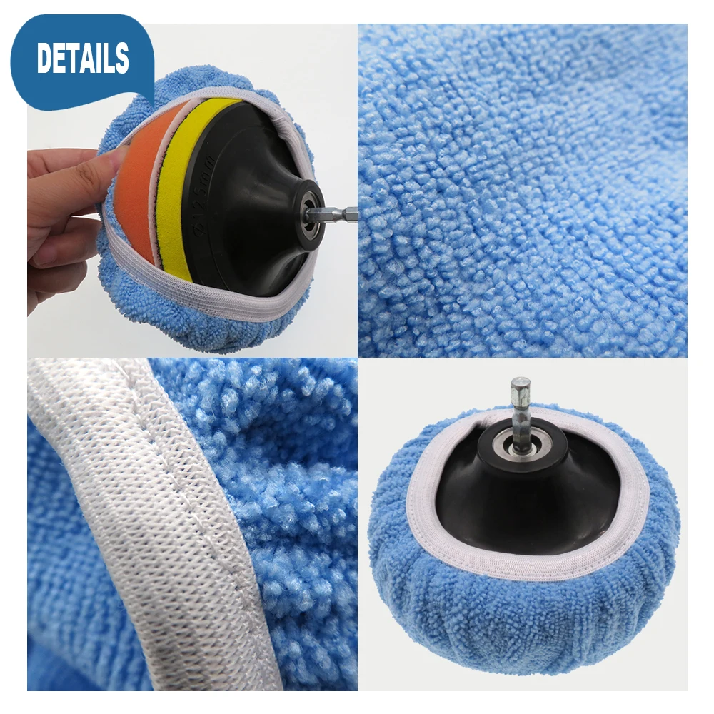 10 Pack Car Polishing Bonnets - Buffing Pads For Polisher, Buffer & Waxer 9 thumbnail image