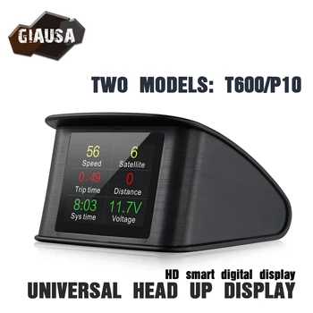 

Hud GPS OBD Computer Universal Car Speed Projector Digital Speedometer Display Fuel Consumption Temperature Overspeed Alarm