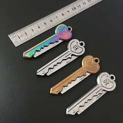 Mini porte clé lame pliante, Kit de survie en plein air, Gadget couteau lettre poche porte clés boîte ouvre porte clé, outil de paquet de Camp Multi 