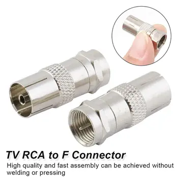 

2Pcs F Type Male Plug Connector Socket to RF Coax TV Aerial Female RF Adapters F revolution antenna