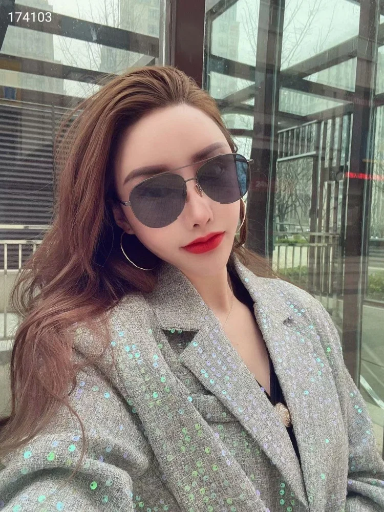 New THOM Brand Fashion Sunglasses Vintage Oval Double-beam Pilot Frog-shaped Men's Women's UV Protection Glasses Driving Gafas