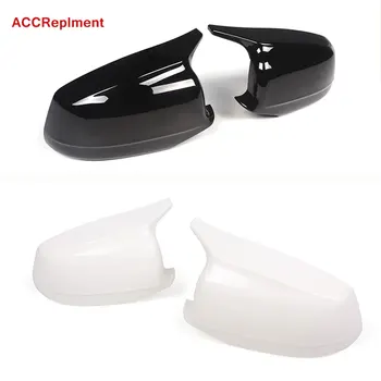 

White / Black ABS Rearview Mirrors Cover Cap Fit for BMW 5 Series F10 F18 2010-2013