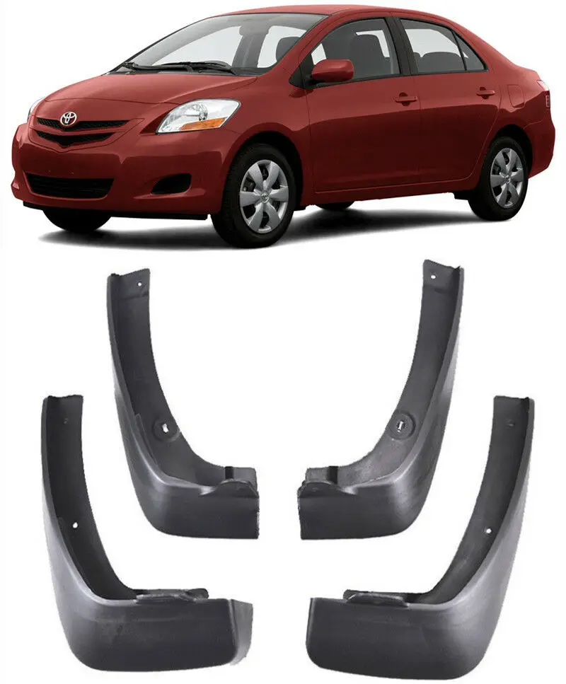 

New OE Quality Set Splash Guards Mud Flaps Guards Fit For 2007-2012 Toyota Yaris Vios Sedan