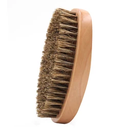 Eco Friendly Boar Bristle Men's Shaving Brush Portable Barber Natural Beard Brush For Facial Cleaning Mustache Tools