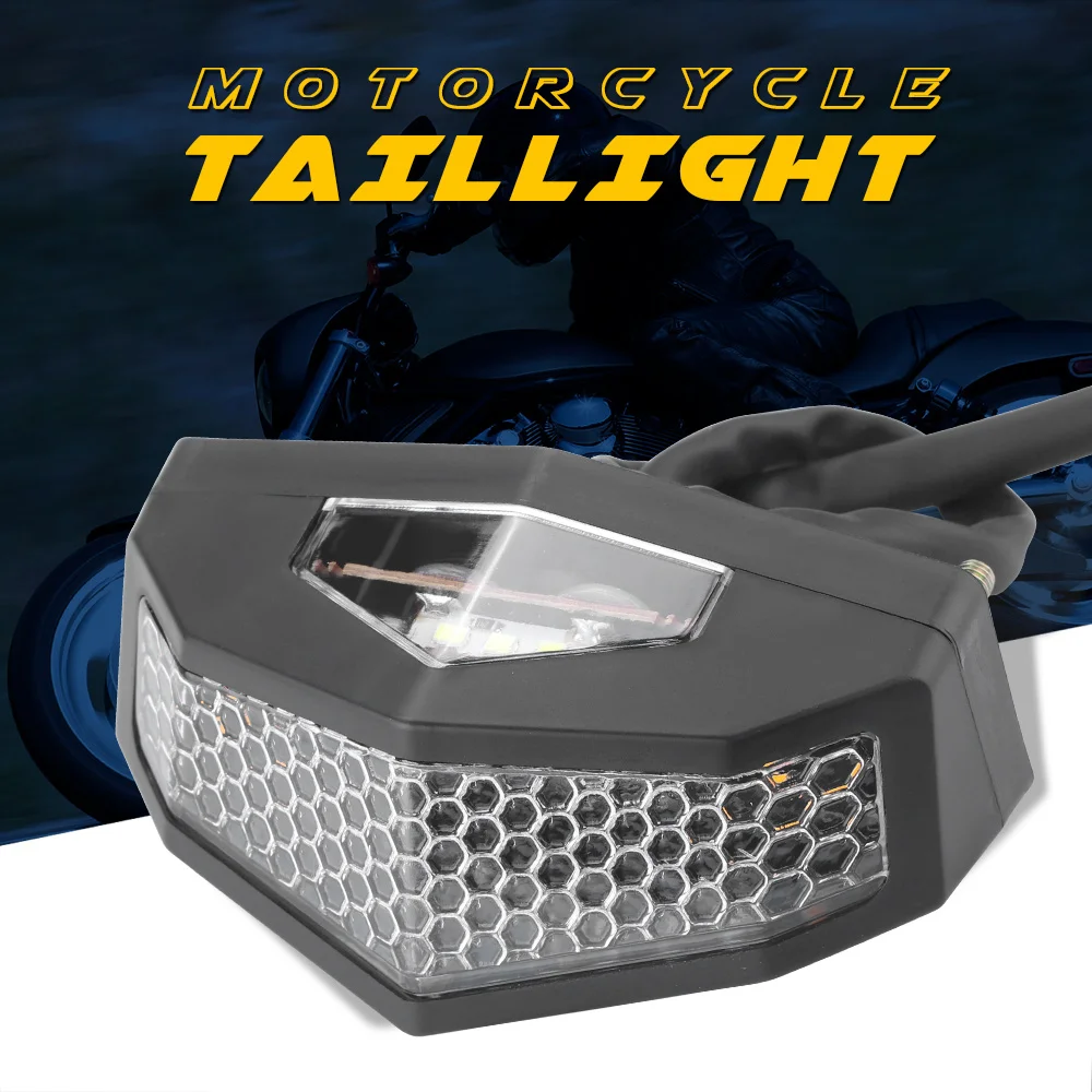 12V Motorcycle LED Rear Tail Light Brake Taillight Turn Signal Light Stop Lamp U