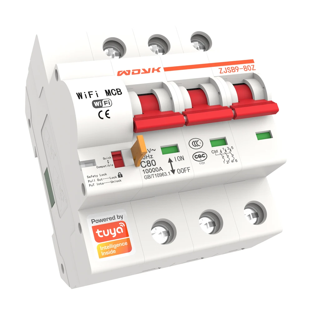 

3P WiFi Intelligent Circuit Breaker with Energy Monitoring Function Works with Alexa and Google Home
