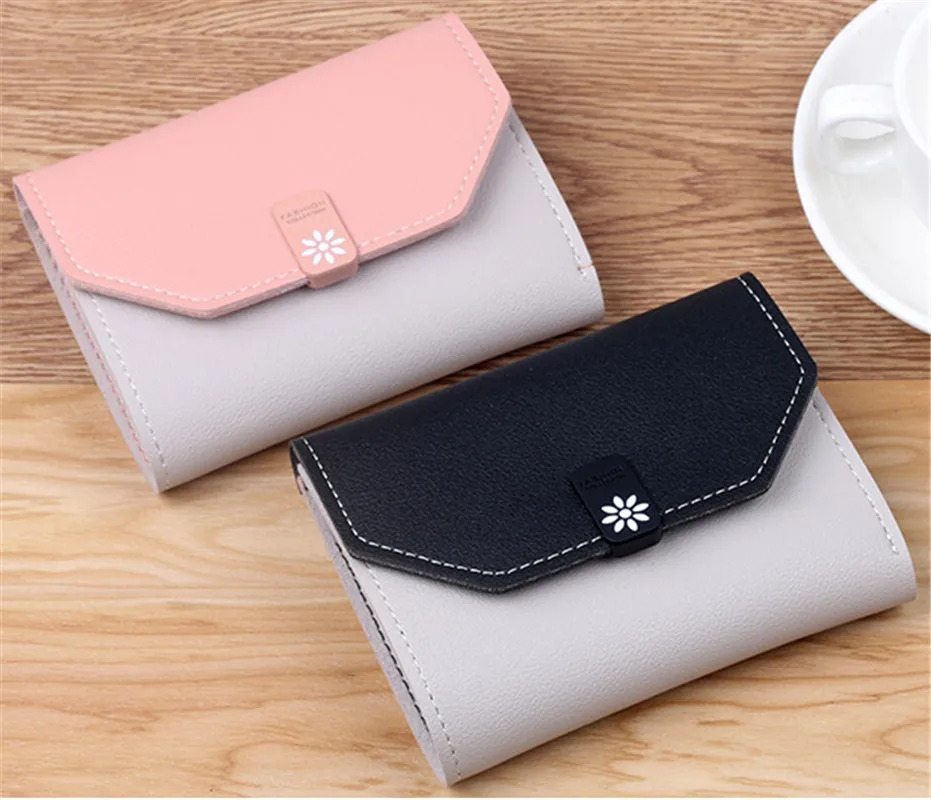 Made In China Ladies' Short Wallet Korean Version Color Contrast Simple | Багаж и сумки