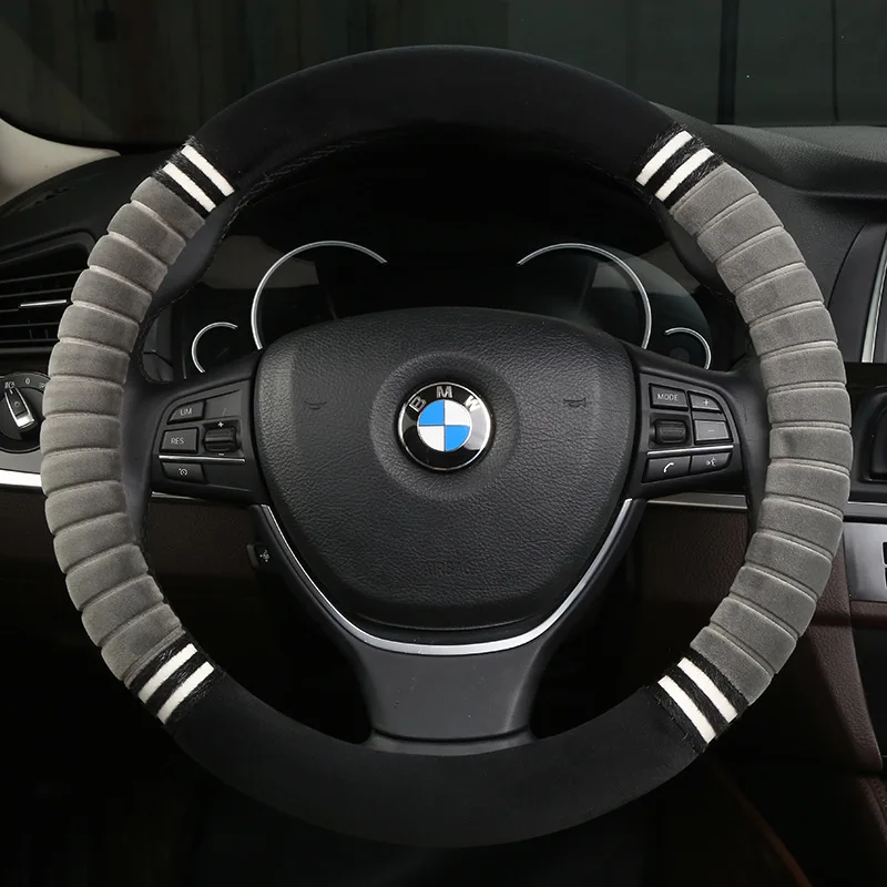 Taobao горячая стиль зимний автомобильный чехол на руль плюшевый теплый автомобильный чехол с захватом поколение жира