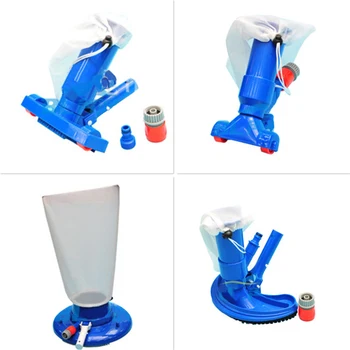 

Swimming Pool Vacuum Head with Clip Handle Drawstring Bag Pool Flexible Cleaning Spray Brush Garden Pool Surface Cleaning Tools