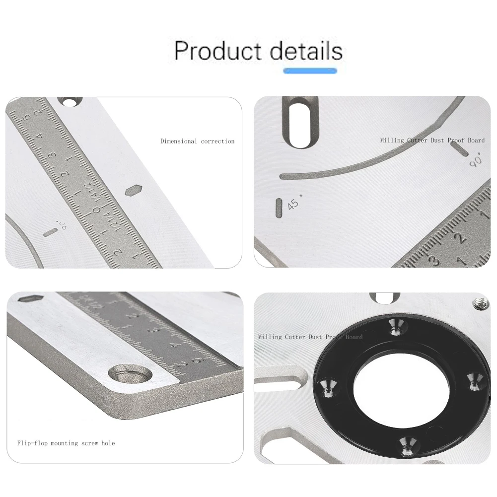 best woodworking bench Aluminum Alloy Router Table Insert Plate Trimming Machine Engraving Tool Flip Board with 4 Rings for Woodworking multi boring machine for wood