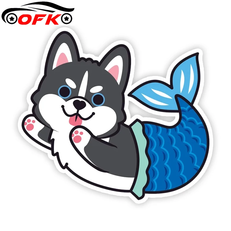 Self-adhesive Decal HUSKY MERMAID Car Sticker Waterproof Auto Decors on Bumper Rear Window Laptop | Автомобили и мотоциклы