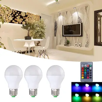 

Plastic & Alloy Light Bulb LED Bulb Color Changing Atmosphere Rendering Home Decor Lighting Fixture Multifunction Durable