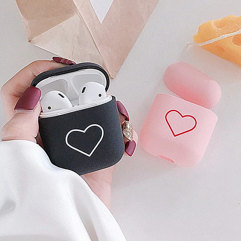 

for Airpods 3 2 1 Case Matte Love Heart Hard PC Cover for Airpods Pro Wireless Bluetooth Earphone Bags