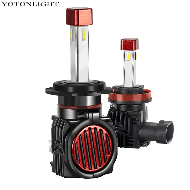 Super 4 Sides Mini H4 H7 Led Bulb Headlights Lamp H11 H8 Hb4 9005 Hb3 9006 9012 Fog Lights 360 Car 60w 6000lm 6000k Csp 12v | Автомобили и