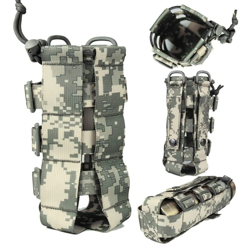 Adjustable MOLLE Water Bottle Holder | Minimalist Belt Pouch For 17-42 Oz Bottles | Tactical Bottle Carrier - View #10