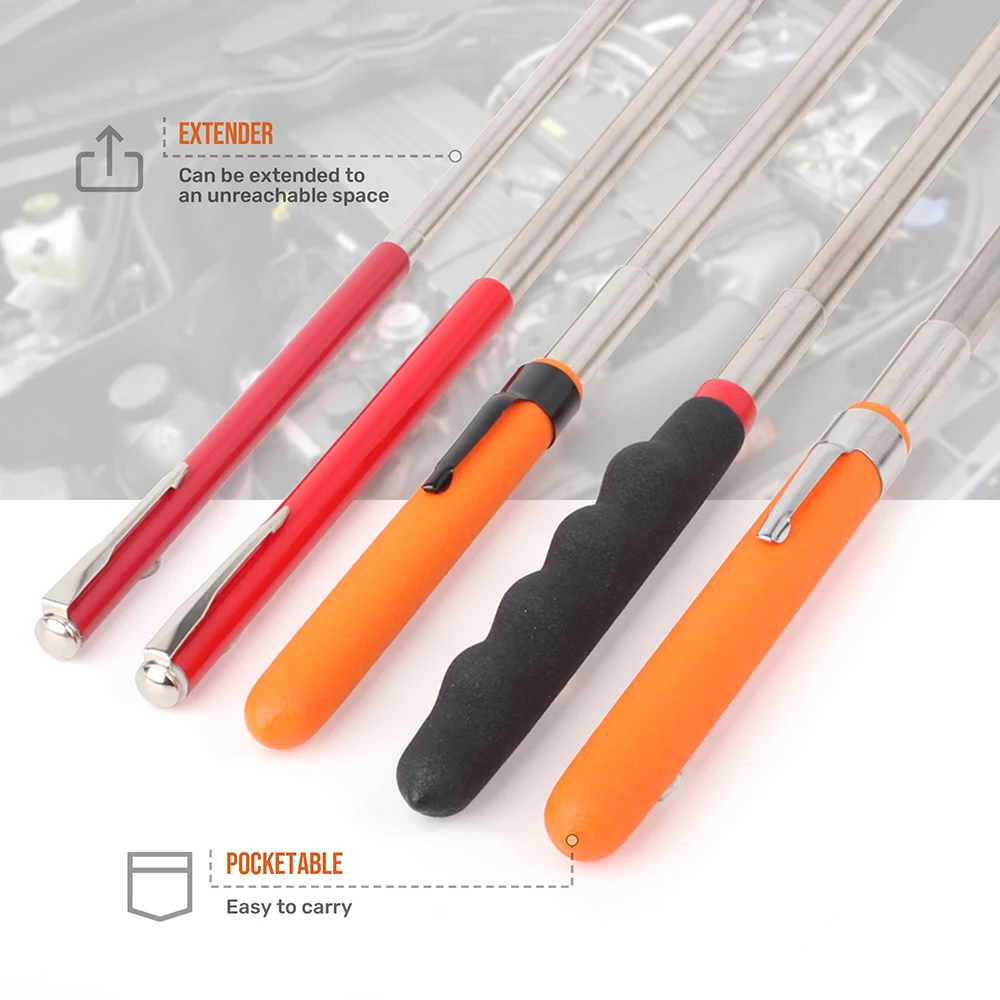 TEKTER TK0010 8 LB гибкий сверхмощный Магнитный Телескопический магнит магнитный держатель пикапа инструмент 510 мм Выдвижная длинная ручка