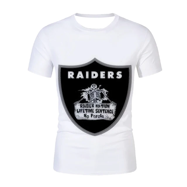 Fashion American Football Team Printed 3D T-shirt men Summer Raiders Casual Black White Hip Hop Tops Tees short-sleeved T-shirts CTX429