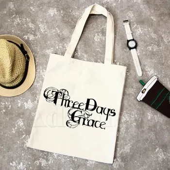 

Three Days Grace Music Band Fashion Canvas Bag Women Girls Simple Large Capacity Storage Handbag Bag Reusable Student Bookbag