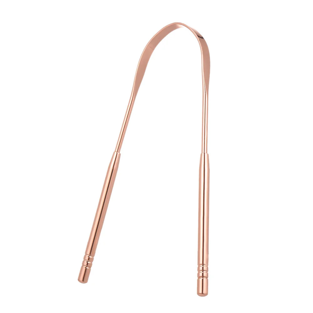 Rose gold Зубная нить для чистки языка из нержавеющей стали - Цвет: Rose gold