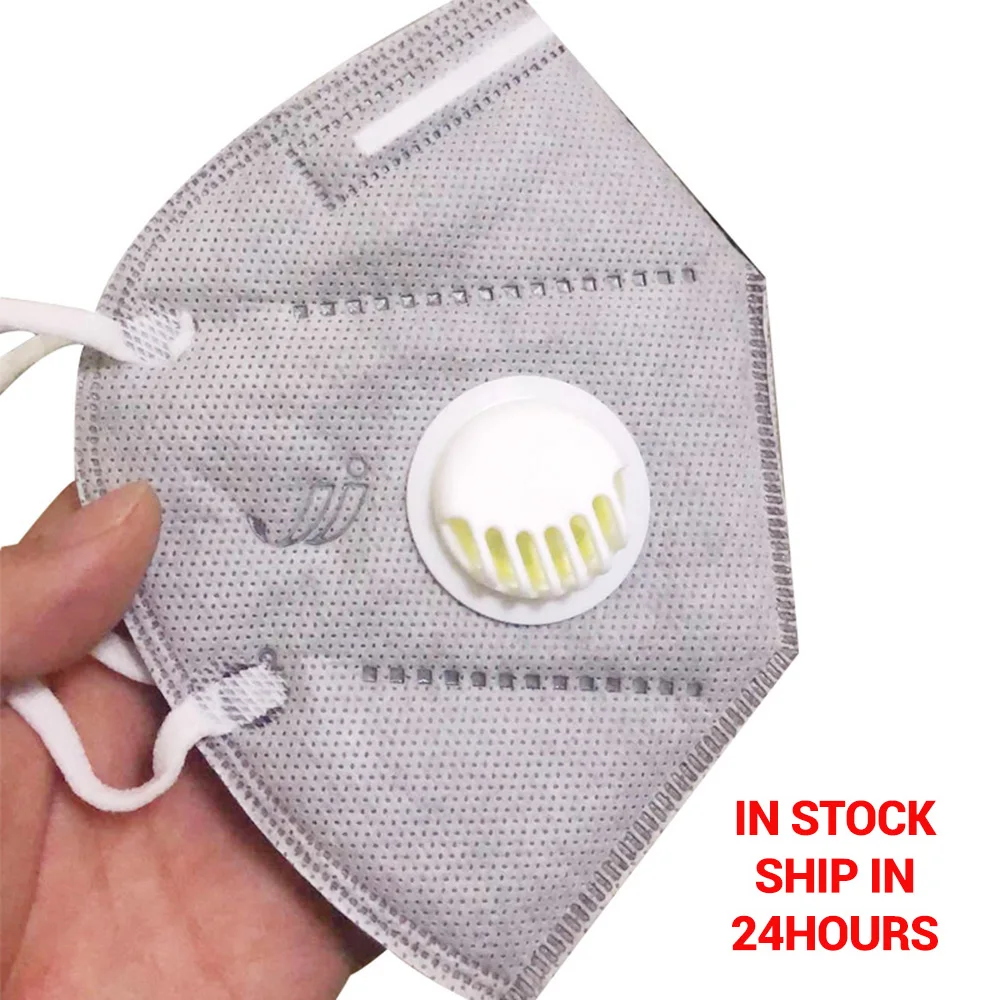 

20 Pcs Anti-Virus N95 MaskS 6 layers Dust-Proof Smoke-Proof N95 Face Mask with valve Activated Carbon Mask for Women Men